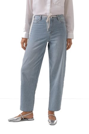 S OLIVER jeans με λεπτή ρίγα σιέλ