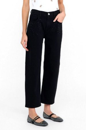 Liu Jo oversize jeans με κρυστάλλους