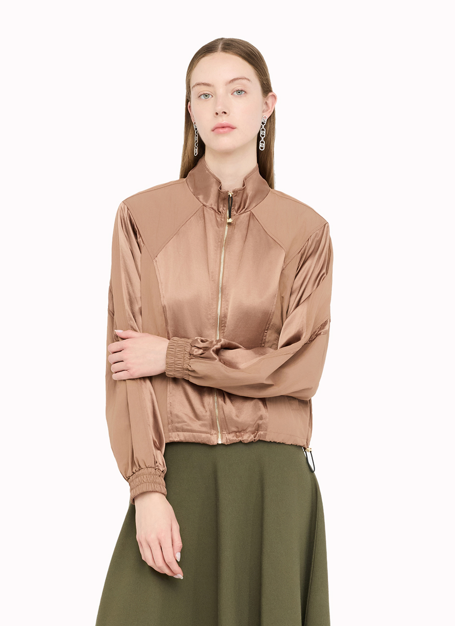 LIU JO Jacket bomber σατέν Chocolate