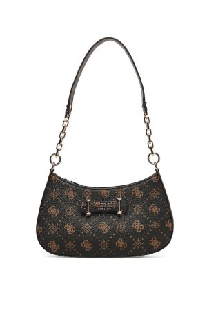 GUESS Τσάντα ώμου καφέ