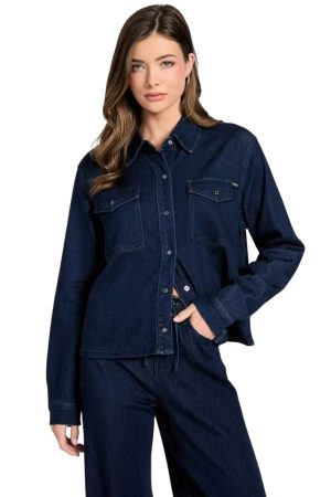 GUESS Jean μπουφάν ECO μπλε