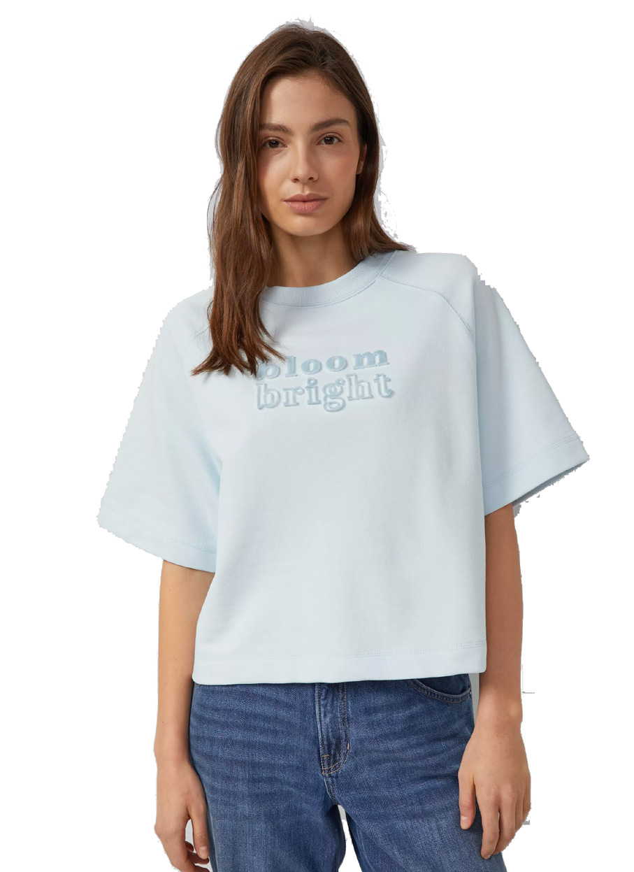 S OLIVER Mπλούζα oversize σιέλ