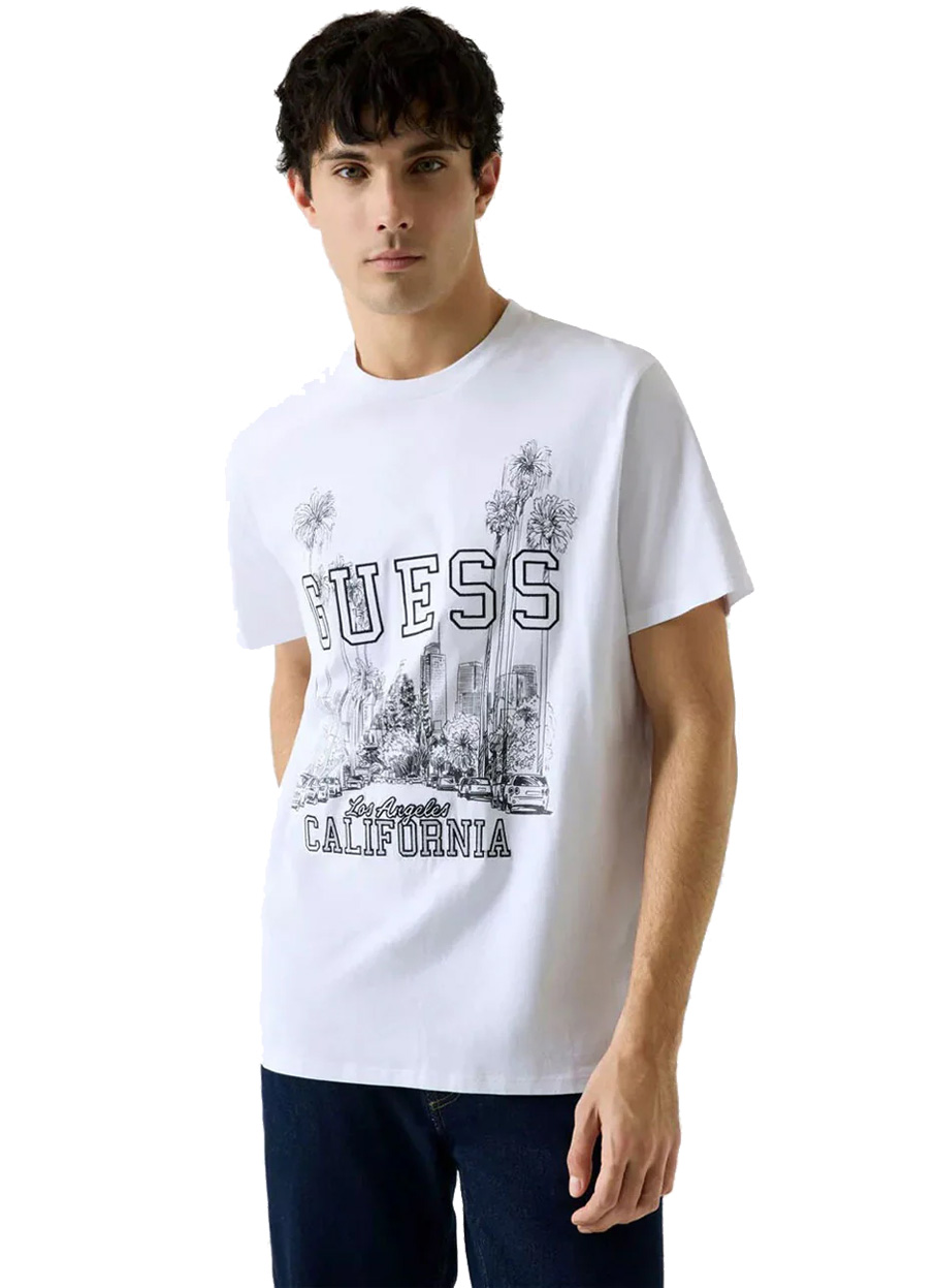 GUESS T-shirt άσπρο