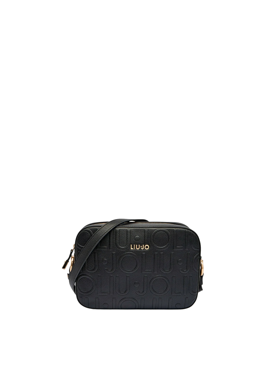 LIU JO Camera bag λογότυπα μαύρη