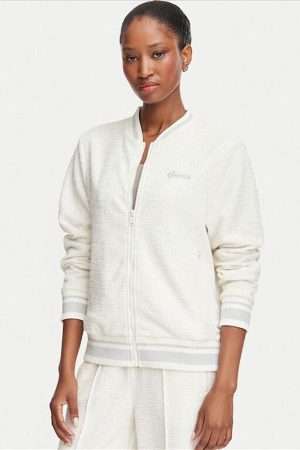 GUESS Ζακέτα tweed Εκρού